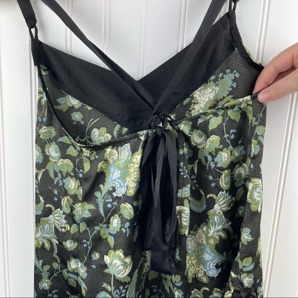 Intimately Free People Solstice Satin Tie Cami Brown Green XS - Picture 6 of 11